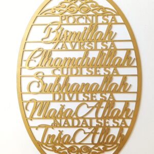 Dekorativni zidni okvir s islamskim podsjetnicima